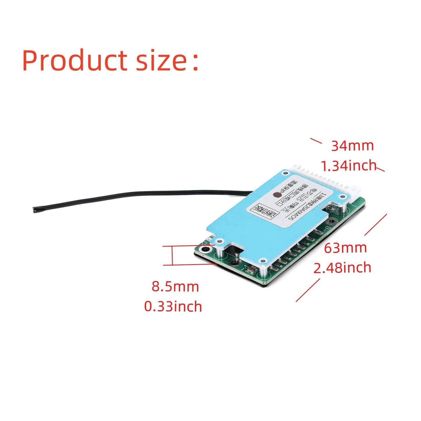 Ruimou 1pcs BMS 13S 48V Li-ion PCB Protection Board and Temperature Control Protection for Electric Bicycles Electric Motorcycles and Power Storage…