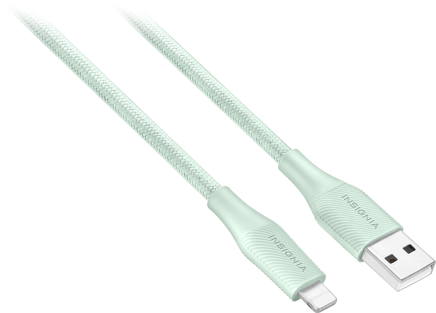 Insignia - 10' Lightning to USB Charge-and-Sync Cable - Green