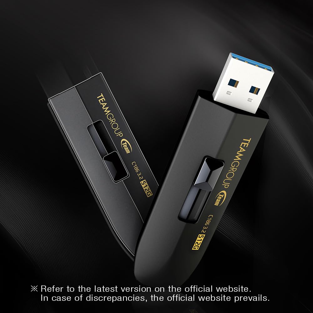TEAMGROUP C186 256GB USB 3.2 Gen 1 (USB 3.1/3.0) Read 100MB/s Flash Thumb Drive, External Data Storage Memory Stick Compatible with Computer/Laptop