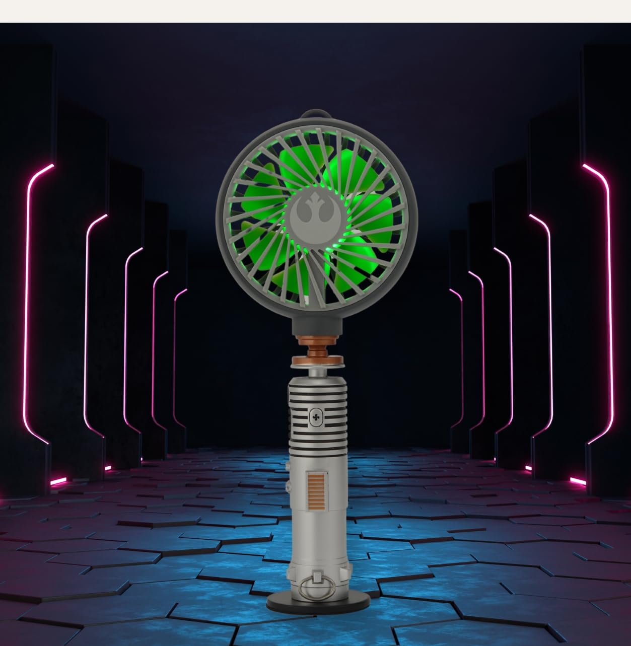 Ukonic Star Wars Luke Skywalker Lightsaber Portable Fan USB LED
