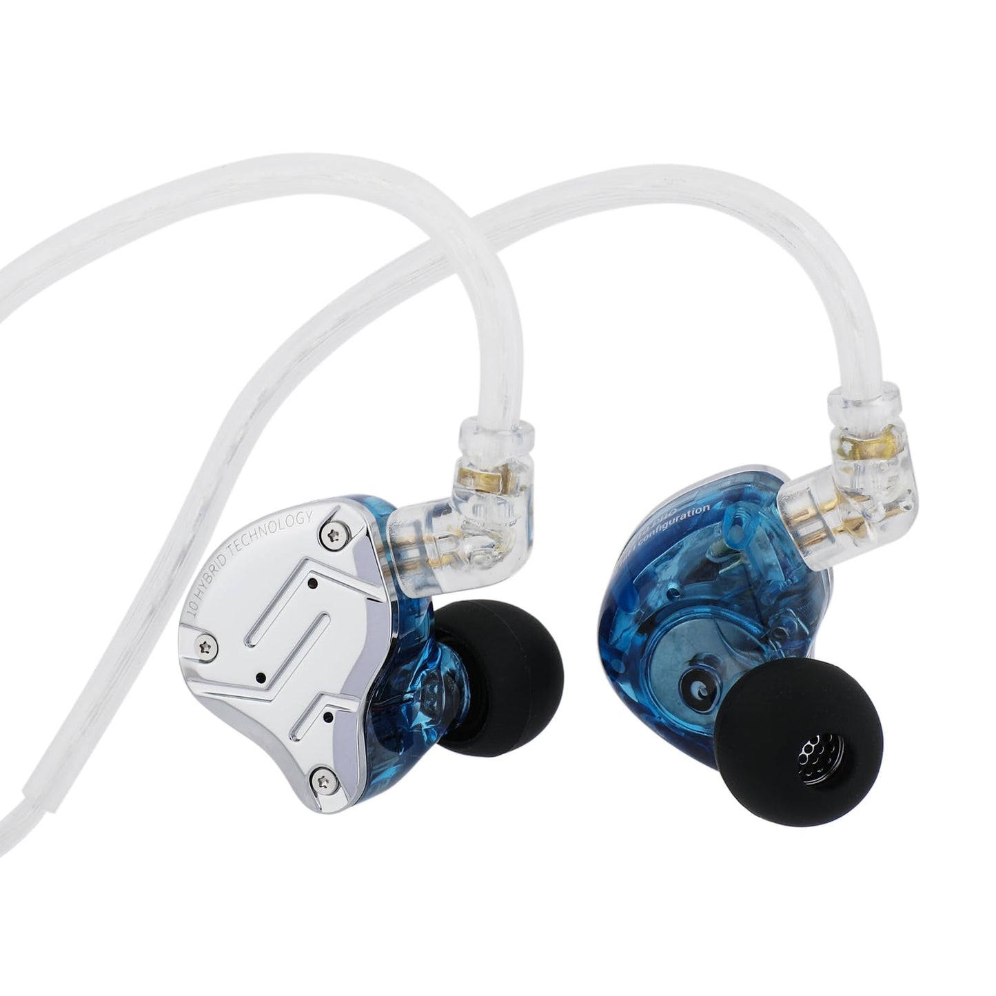 Linsoul KZ ZS10 Pro, 4BA+1DD 5 Driver in Ear Monitor, HiFi Wired Earbuds, Gaming Earbuds, Hybrid IEM Earphones with Stainless Steel Faceplate