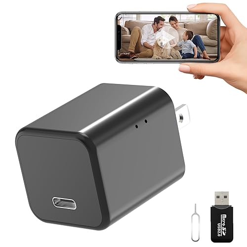 LYPXYYDS 1080P Camera Charger with 2.4Ghz/5Ghz WiFi - Wireless Mini Camera for Pets Nanny - Real Time Monitoring - Small Nanny Cam for Indoor Home