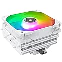 Thermalright SI-100 White ARGB CPU Air Cooler ITX, 6×6mm Heat Pipes,120mm PWM Quiet Fan CPU Cooler, 110mm Hight, for AM4/AM5,Intel