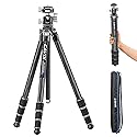 CAVIX Carbon Fiber Tripod, Lightweight Tripod for Camera, 360°Panorama Ball Head, 1/4" Arca Quick Release Plate, Max Load 33lb/15kg, with Portable