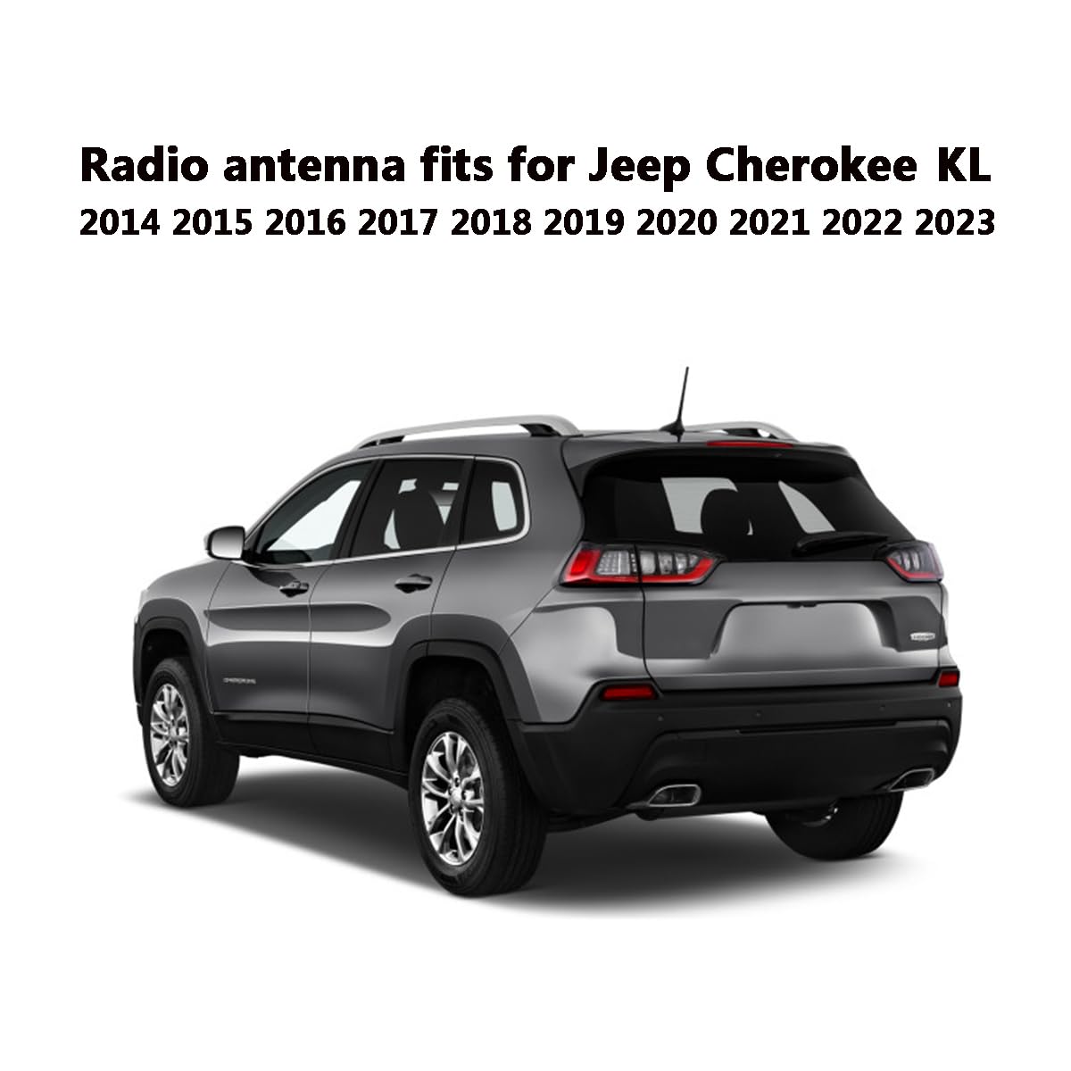 8 Inch Radio Antenna for 2014-2023 Jeep Cherokee & 2018-2025 Jeep Compass, | Car Wash Proof, Flexible Rubber Antenna Mast | Durable Roof Antenna |