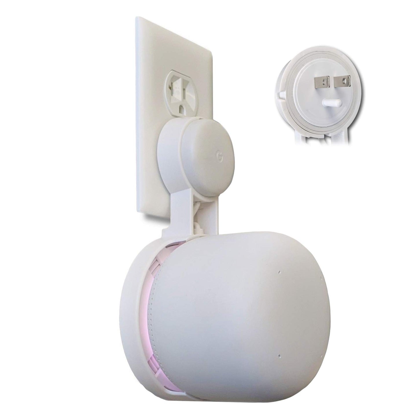Nest WiFi Point Genie: The Simplest Lowest Profile Outlet Holder Mount for Google Nest WiFi Point | Reinforced Support | Great Sound | Open Access |