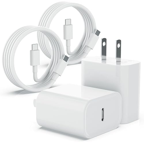 iPhone 17 16 15 Charger Fast Charging Type C Chargers USB C Charger Block iPhone 16 Chargers with 2 Pack 6FT Cable for iPhone 17 Pro Max/16/16 Pro