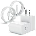 iPhone 17 16 15 Charger Fast Charging Type C Chargers USB C Charger Block iPhone 16 Chargers with 2 Pack 6FT Cable for iPhone 17 Pro Max/16/16 Pro