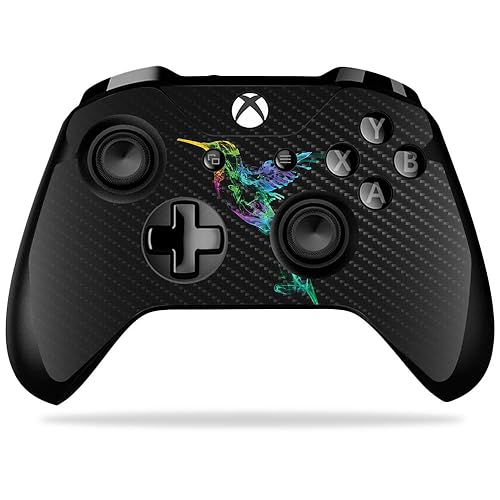 MightySkins Carbon Fiber Skin for Microsoft Xbox One X Controller - Strange Smoke | Protective, Durable Textured Carbon Fiber Finish | Easy to Apply