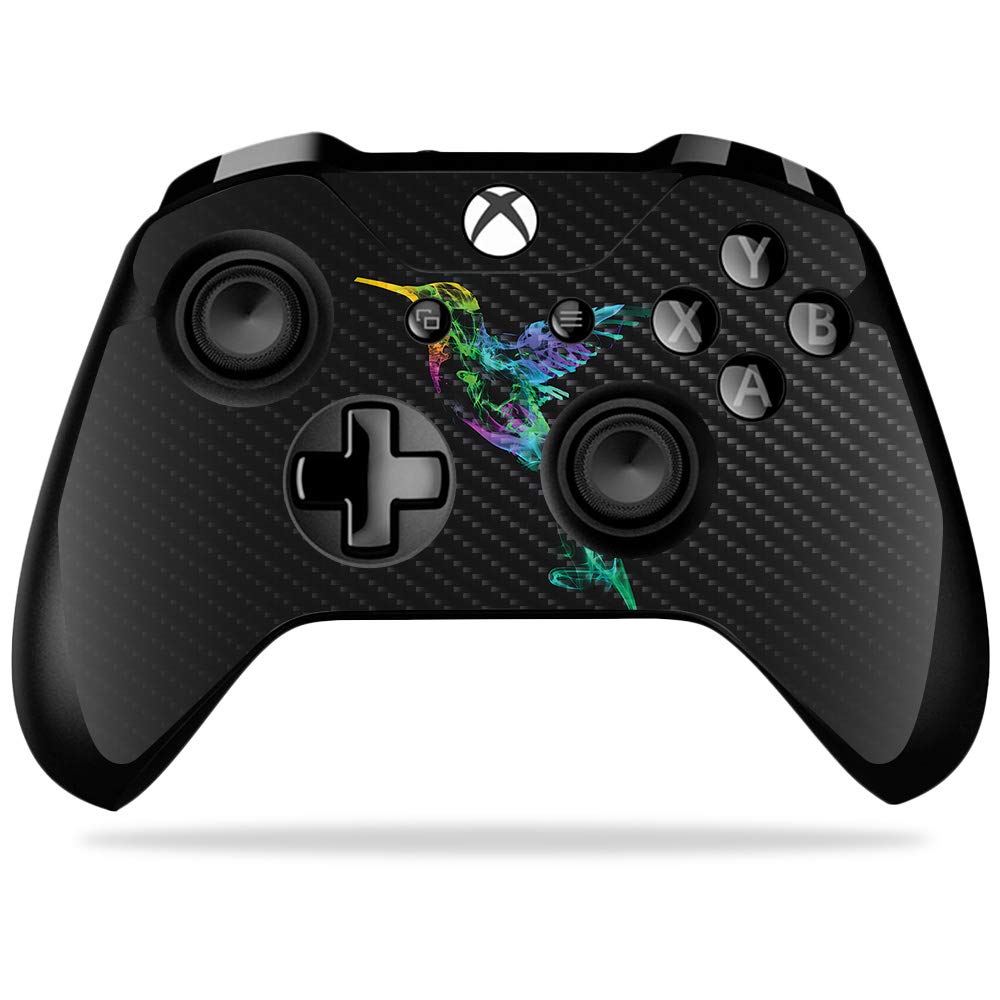 MightySkins Carbon Fiber Skin for Microsoft Xbox One X Controller - Strange Smoke | Protective, Durable Textured Carbon Fiber Finish | Easy to Apply