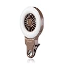 Fangirl by Remi: 2-in-1 Clip on Phone Fan and Selfie Ring Light (Brown)