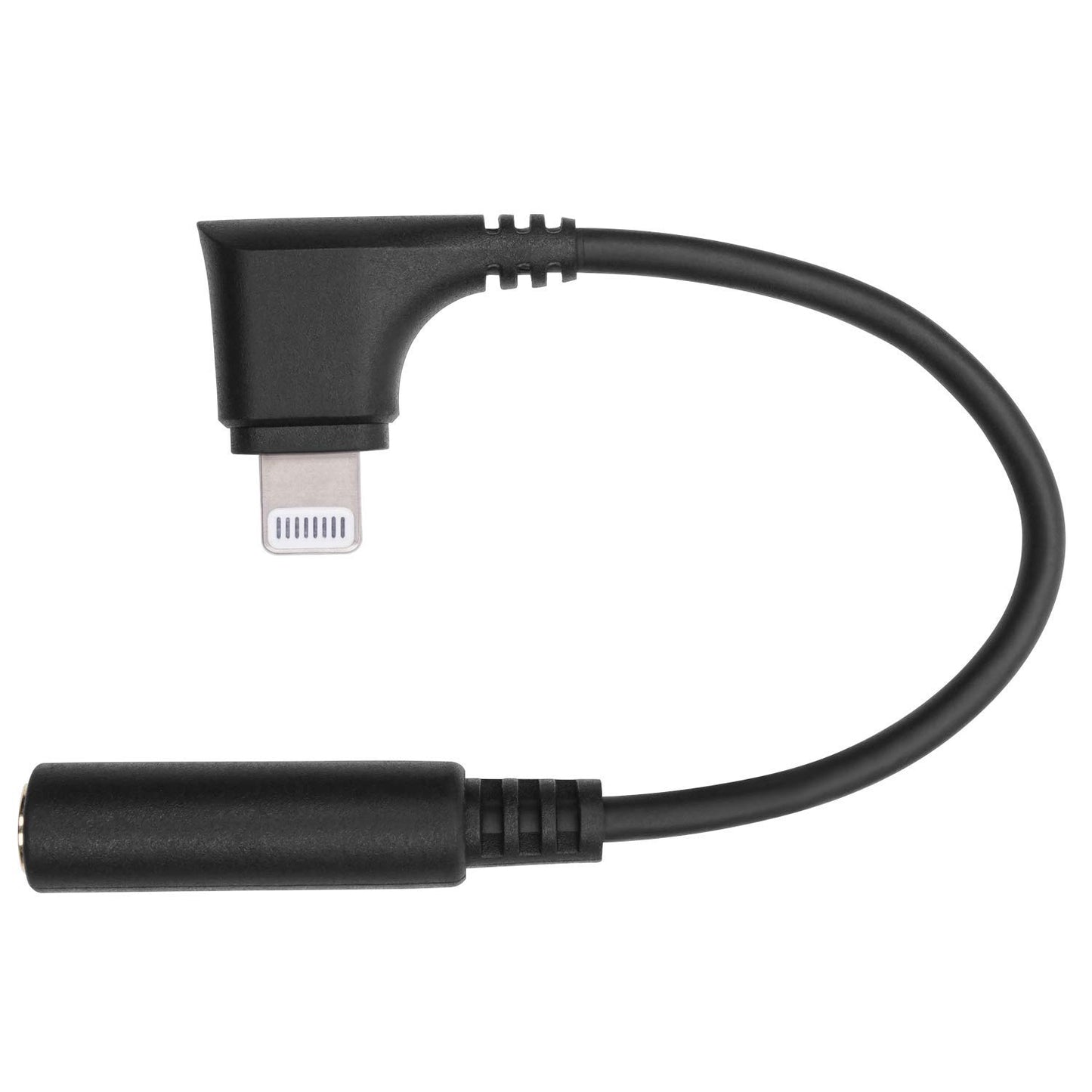 Movo IMA-3 Female 3.5mm TRRS Microphone Audio Adapter Cable to Right-Angle Lightning Dongle - Headphone Adapter Compatible with Apple iPhone and iPad
