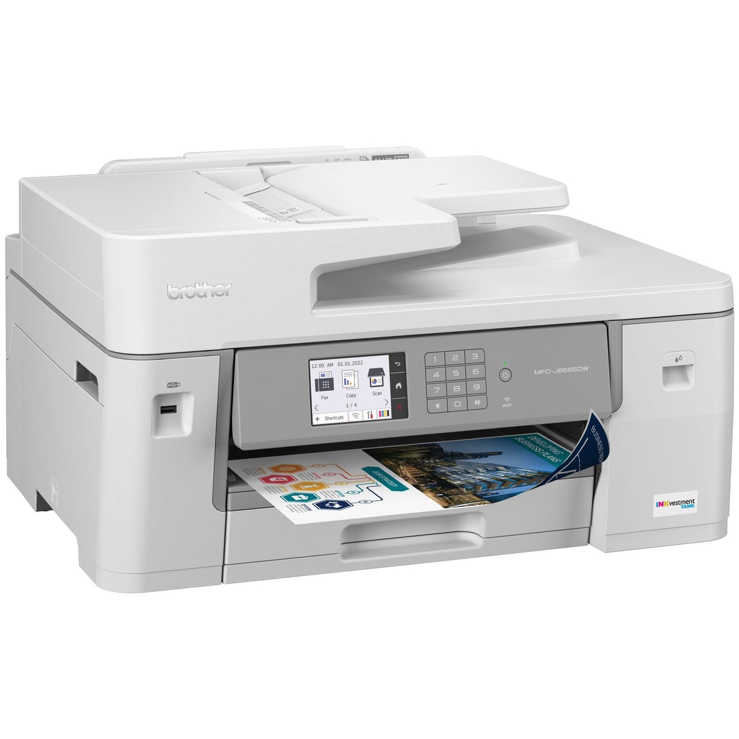 Brother MFC-J6555DW INKvestment Tank Color Inkjet All-in-One Printer with up to 1 Year of Ink in-box1 and 11” x 17” Print, Copy, scan, and fax