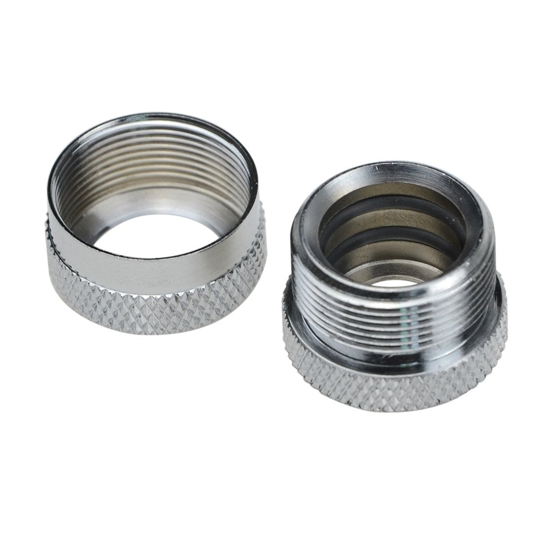 BXQINLENX Silver Chrome Hard Tube Fitting G 1/4" to ID 10 mm OD 14 mm PETG Triple Seal Fitting for Computer Water Cooling System Through Joint