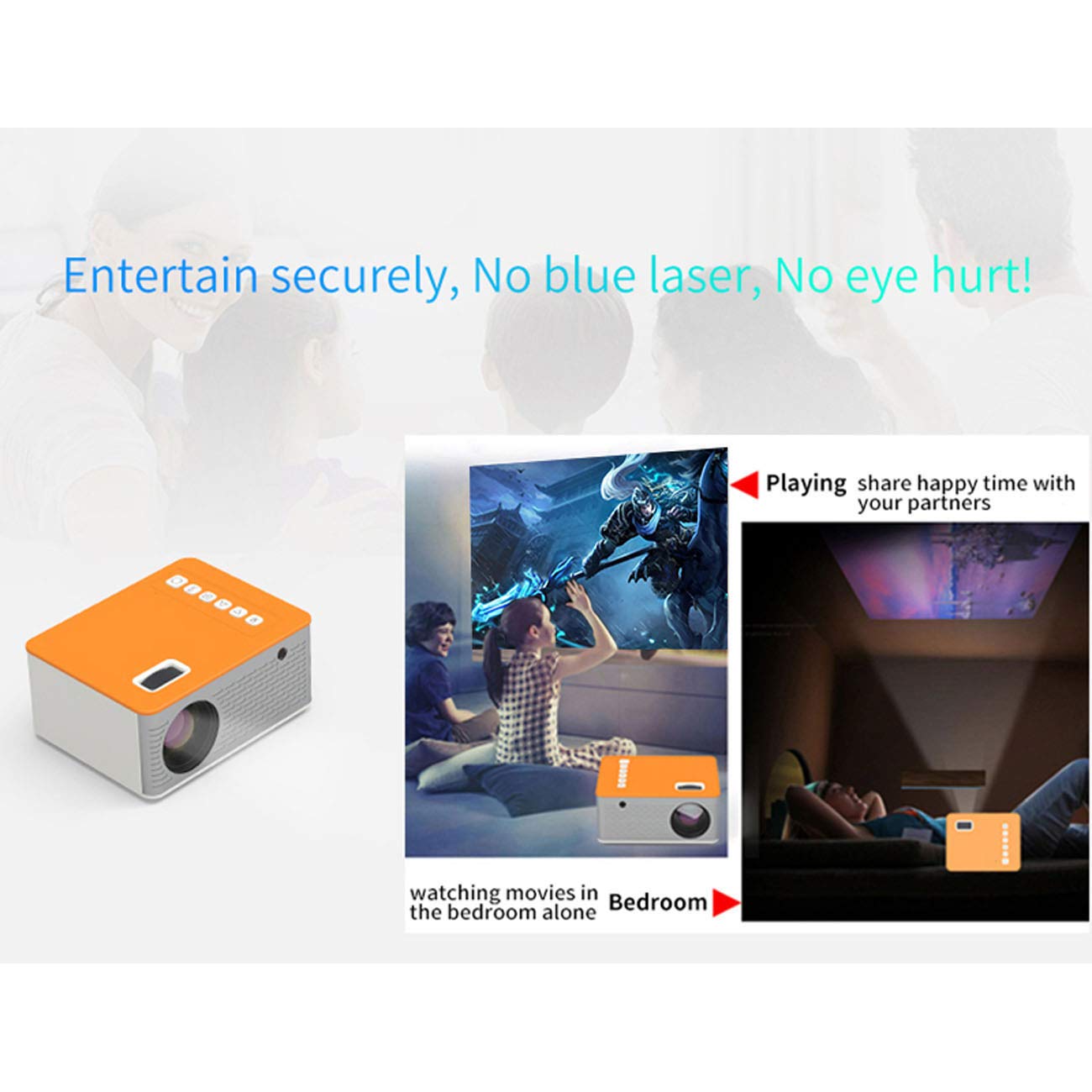 N /C UC28 Mini Projector for Smartphone Home Theater Anchor Conference Zoom Cell Phone Projector for Mobile projectors, IBAC000735-605-1925563541
