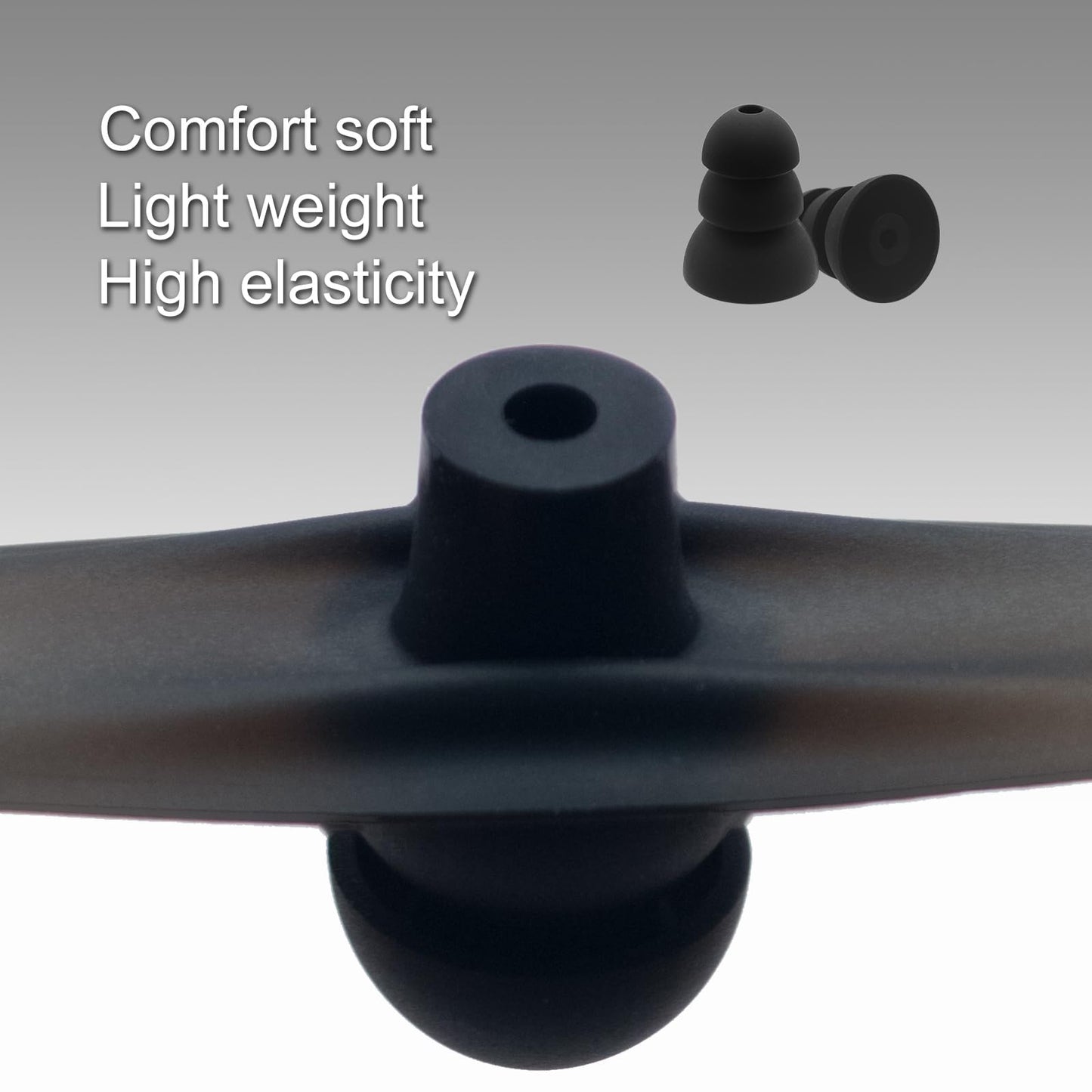 Klowcok Silicone Ear Tips Replacement for Shure SE215 PRO SE425 SE535 SE846 Aonic4 Aonic5 Earphones, Triple Flange Earbuds Tips 8 Pairs