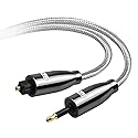 Optical Audio Cable, EMK Toslink Optical to Mini Toslink Optical Cable with Braided Jacket for Home Theater, Sound Bar, TV, PS4, Xbox