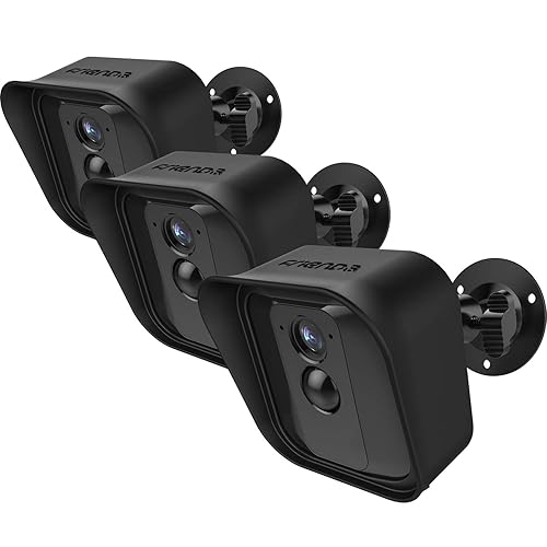 Frienda Black 360 Degree Adjustable Wall Mount Bracket and Silicone Protective Skin for Blink Xt Indoor Outdoor Security Camera(3,Black)