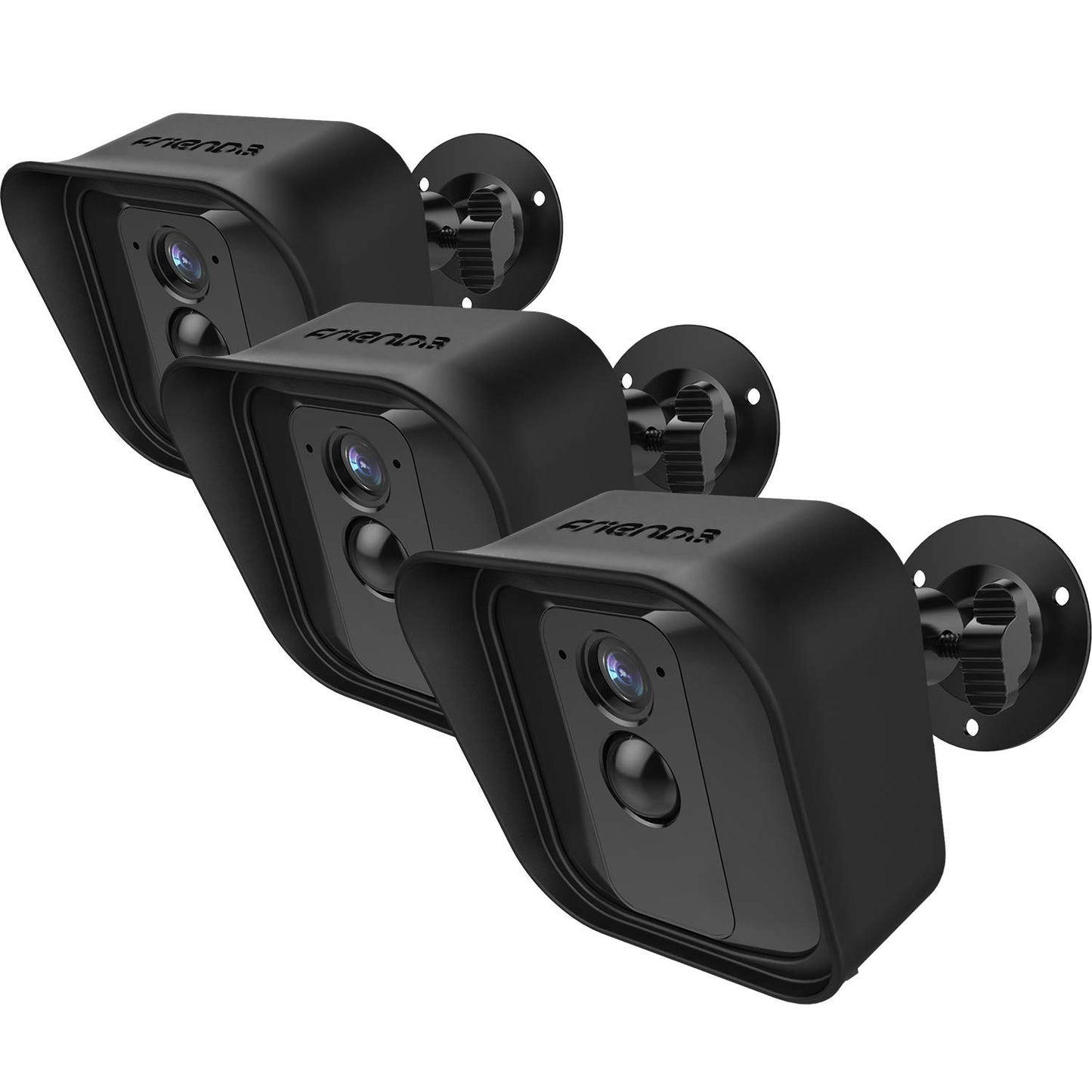 Frienda Black 360 Degree Adjustable Wall Mount Bracket and Silicone Protective Skin for Blink Xt Indoor Outdoor Security Camera(3,Black)