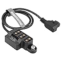 KOERTACOO D-Tap 1×3 Power Splitter Adapter with Voltage Display & 1/4 Mounting Screws for V-Mount/Gold Mount Battery,Camera Cage,Video Transmission