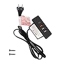 Powered USB C Hub Socket Recessed USB C Power Strip Outlet with Fast Charge 4 USB Ports 20W Mounted into Bed Desk Table Sofa (Black)