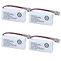 BT-1021 Rechargeable Battery Replacement Compatible with Uniden BT1021 BBTG0798001 BT-1008 BT-1016 Cordless Handset Phone(Pack of 4)