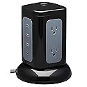 Tripp Lite TLP606UCTOWER Charging Tower Power Strip Surge Protector & Charging Station with USB Ports, 1800 Joules, 6 Outlets, 3 USB-A + 1 USB-C, 8ft