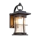 EERU Outdoor Wall Sconces Light Fixtures Exterior Wall Lantern Outside House Lamps Waterproof Black Metal with Clear Seeded Glass, Perfect