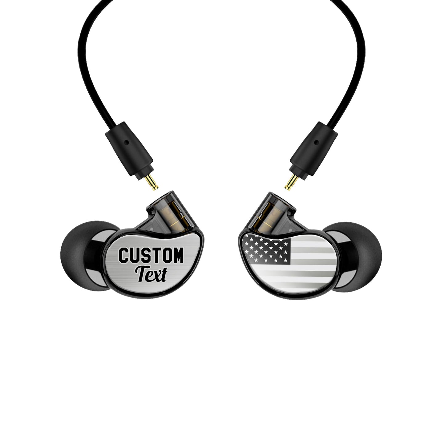 MEE audio Personalized M6 PRO in Ear Monitor Headphones for Musicians w/Engraved Metal Faceplates: Choose an Artwork and/or Add Custom Text, Noise