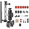 Bike Motorcycle Handlebar Mounting Bundle Kit for Insta360, Third-Person Bicycle Handlebar Selfie Stick Clamp Action Camera Accessories Mount