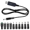 YiKaiEn 5V USB to 12V DC Charging Cable,Universal Power Cord for Toys,Watches,Fan,Speaker,Headset,Monitor,Table Lamp,Phones,LED Light Strip Router,DC