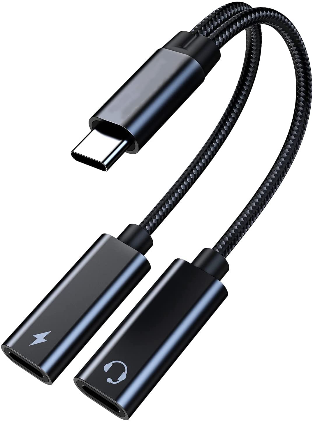 USB C Splitter, Dual USB C Headphones and Charger Adapter with PD 60W Fast Charging for iPhone 16/16Pro/16Pro Max, Pixel 8 7 6XL,Samsung Galaxy S25