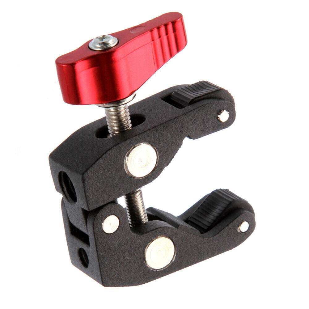 FocusFoto Articulated Magic Arm Crab Claw Super Clamp Clip Holder with 1/4" 3/8" Mount for Studio Flash Light DSLR Camera Tripod Monopod Monitor Video