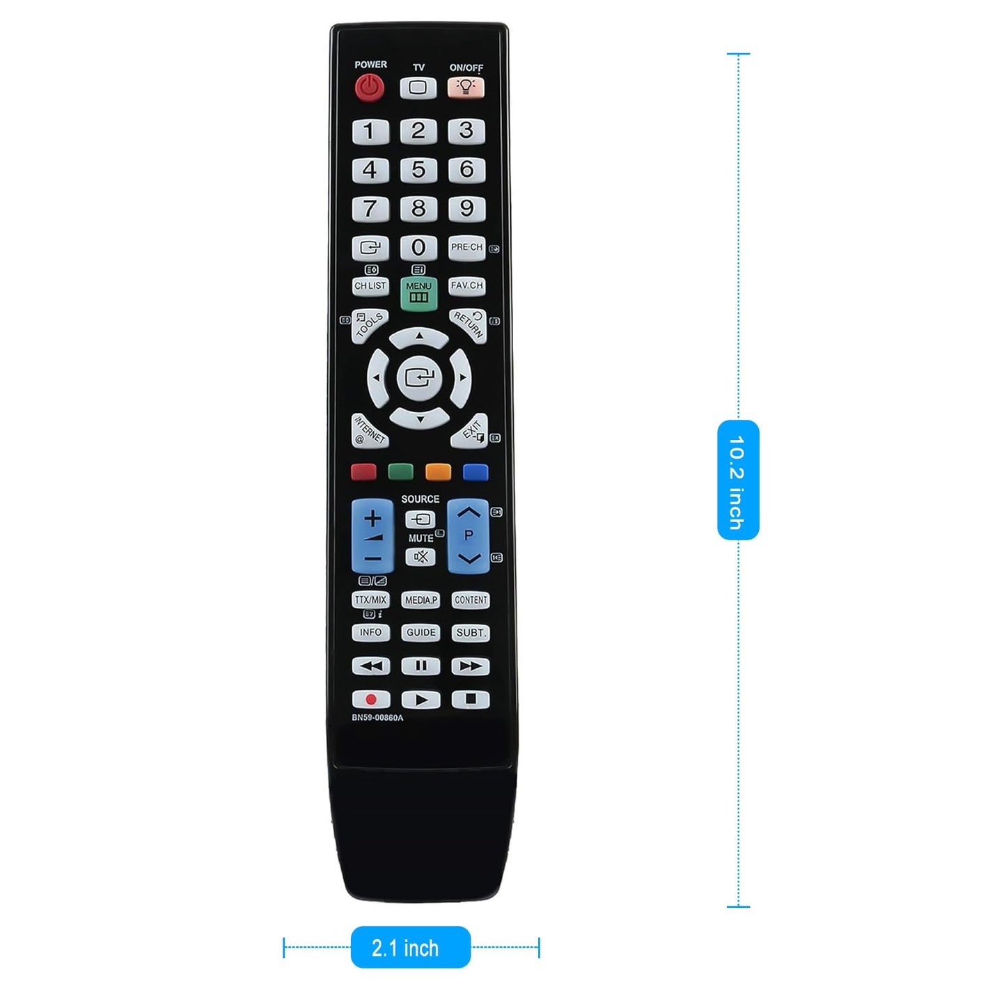 BN59-00860A Replace Remote Control Applicable for Samsung TV LN52B750 LN65B650 UE46D6510 UN32EH4500 UN46ES6100F UN32EH5300 LN40B750U1F LN46B750U1F