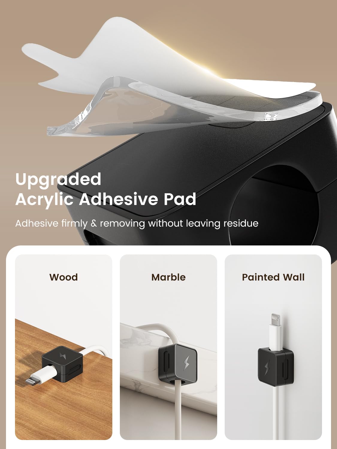 12 Pack Magnetic Cable Clips, Phone Cord Holder for Nightstand, Under Desk Cable Management, Canisflax Adhesive Wire Charging Cord Organizer Keepers