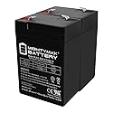 Mighty Max Battery ML4-6 - 6 Volt 4.5 AH SLA Battery - 2 Pack