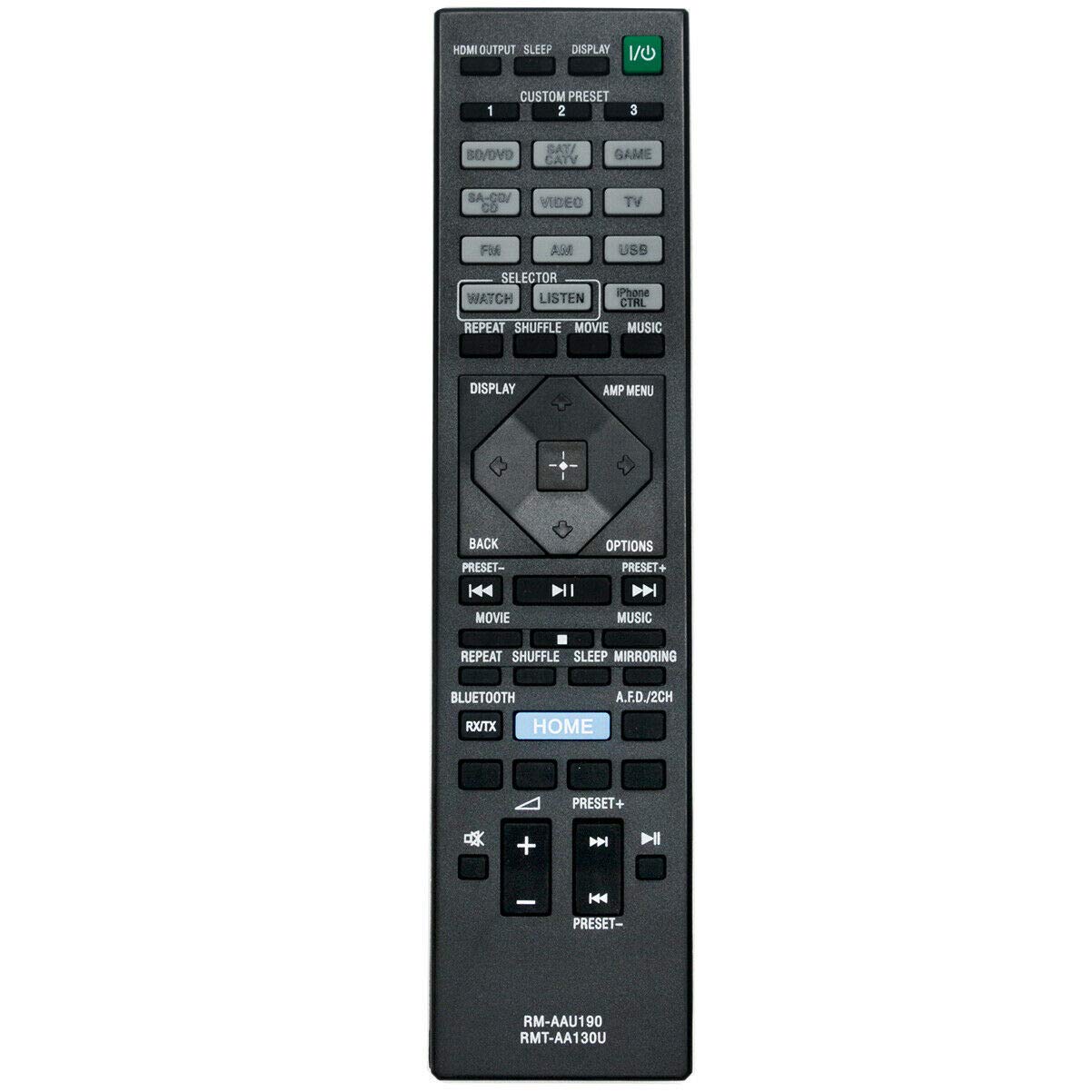 New RMT-AA130U Replace Remote Control for Sony STR-DN1060 Home Theatre AV Receiver
