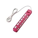 Elecom with individual switches lightning guard tap "Color Style" (2P ceremony, six ports ? 2.0m ? Pink) T-PN04-2620PN
