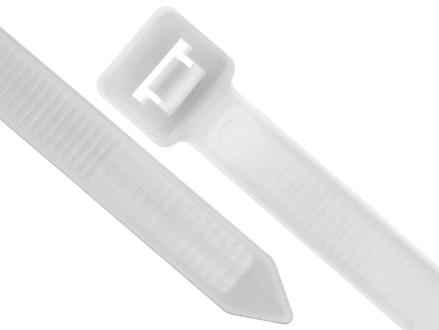 Secure 48 Inch Natural 175 lb Extra Heavy Duty Nylon HVAC Cable Tie - 10 Pack