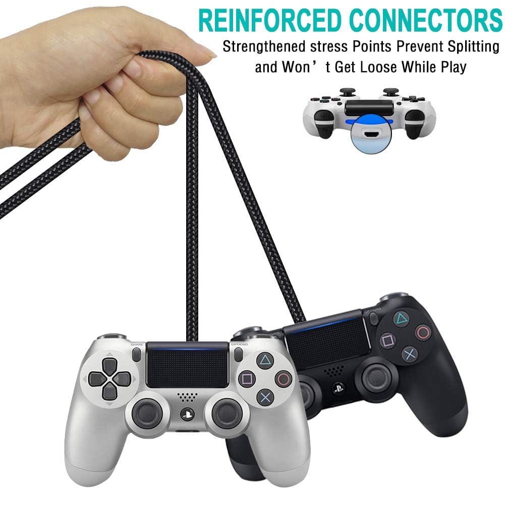 PS4 Controller Charger Cable for Xbox One Controller,Micro USB Cable PS4 Charger Cord for Sony PlayStation 4 DualShock,PS 4 Slim/Pro Game