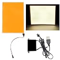 El Panel Backlight 8.2 x 5.9 Inches Electroluminescent El Sheet Panel Light DIY El Cuttable Backlight Paper Lamplamp Sheet Neon for Cosplay Party