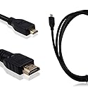 Durpower 6FT Micro HDMI Video/Audio Output HDTV TV Cable Lead Cord Compatible with Samsung Camcorder HMX-F90 BN F90BP F90SN