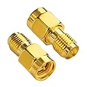 Boobrie SMA WiFi Adapter RP-SMA Female to SMA Male Coaxial Connector RF Antennas Plug Connector RP-SMA to SMA Adapter SMA Plug to RP SMA Jack for FPV
