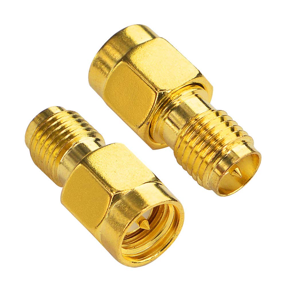 Boobrie SMA WiFi Adapter RP-SMA Female to SMA Male Coaxial Connector RF Antennas Plug Connector RP-SMA to SMA Adapter SMA Plug to RP SMA Jack for FPV