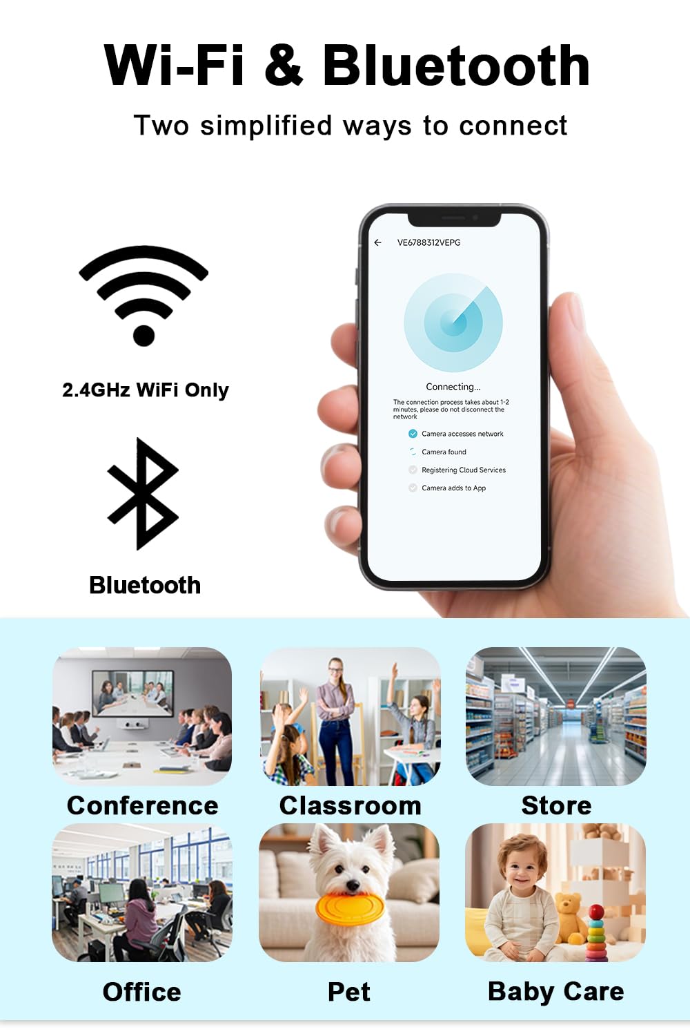 Mini Camera - 4K HD Wireless Small Camera - Tiny Indoor Security Cameras with Night Vision & Motion Detection, APP Control Nanny Cam for Home, Office