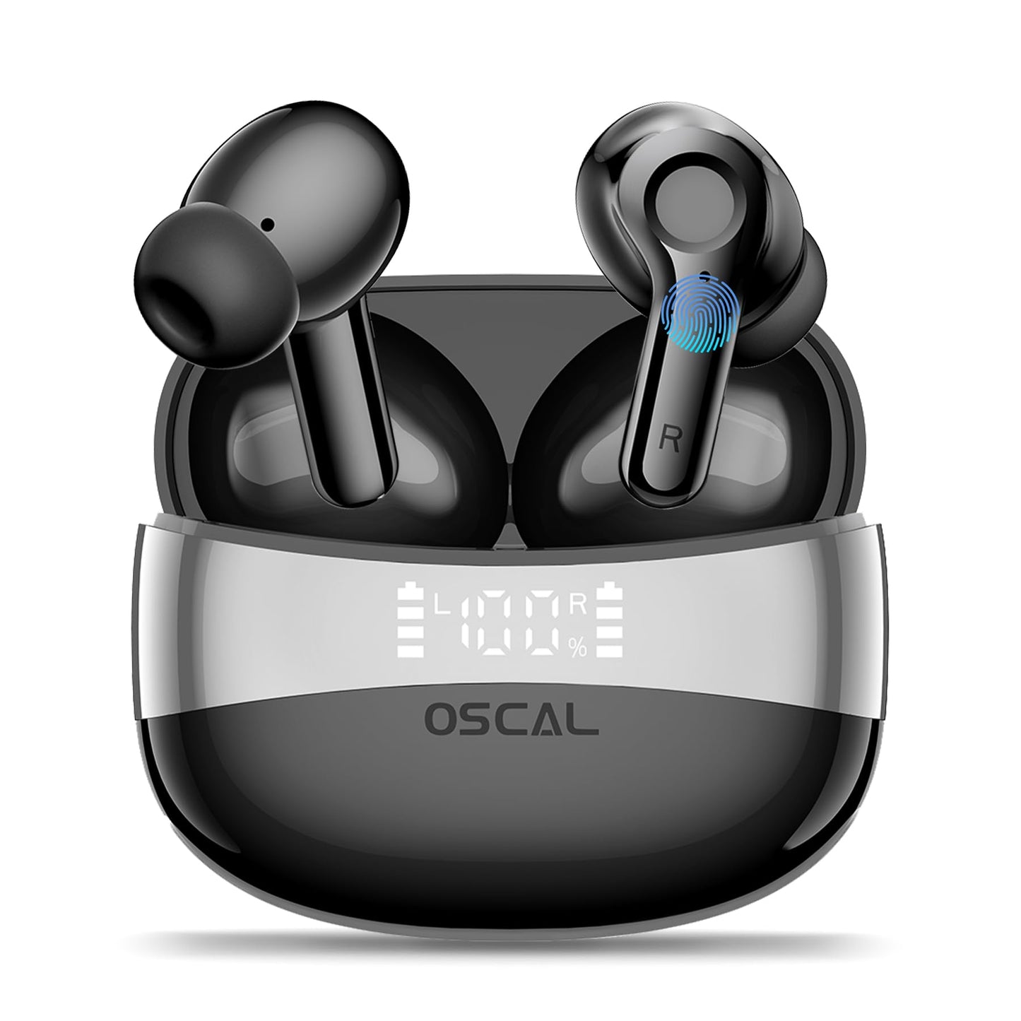 Wireless Earbuds, Bluetooth 5.4 Headphone Hi-Fi Stereo, Ear Buds with Deep Bass and Noise Cancelling Mic, Earphones with LED Display, 40H Playtime…