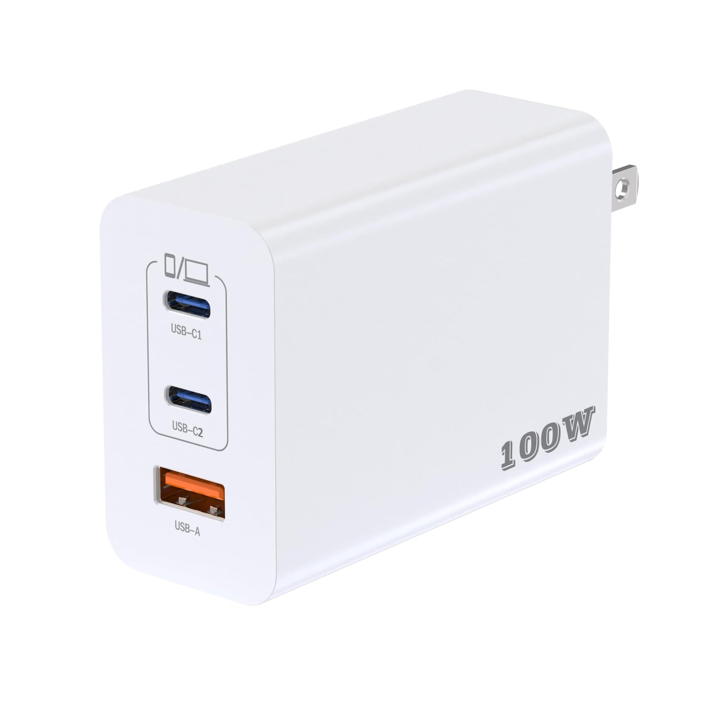 TT&C USB C Charger Block 100W (Total Output), 3-Port GaN PPS Fast Charging Station, Type C Plug Brick Compatible with iPhone 17 16 15 Pro Max, MacBook