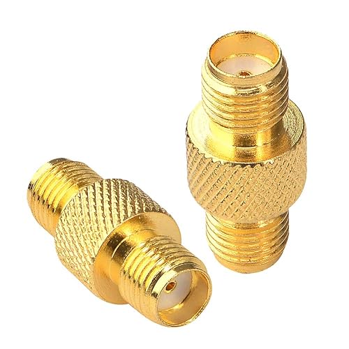 onelinkmore SMA Connector FPV Antennas Radio Adapter SMA Female to Female Barrel Adapter Antenna Jack Adapter SMA Coupler Adapter for Wireless LAN