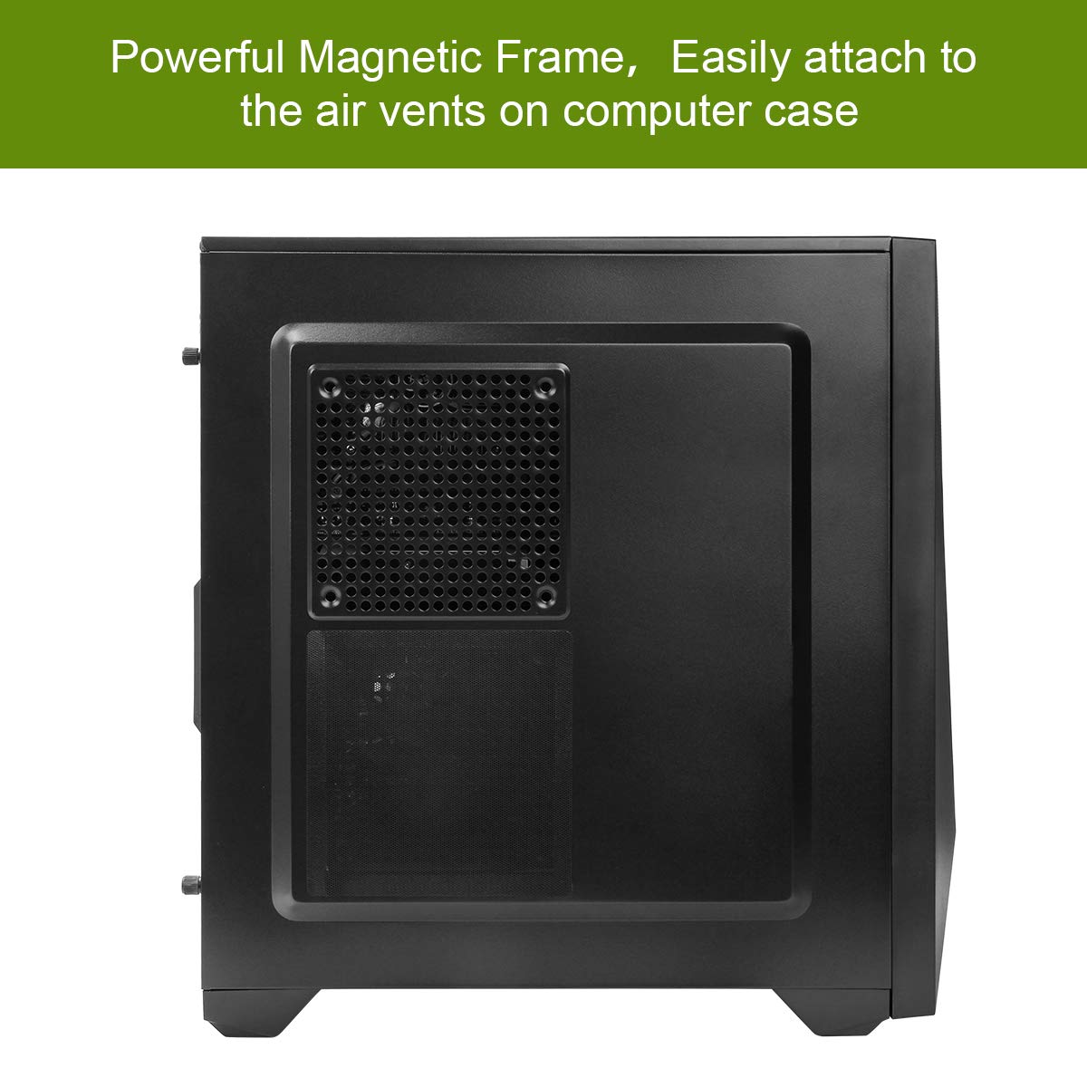 140mm PC Fan Dust Filter Magnetic Frame Computer Fan Grills Black Dust Mesh PC Cooler Filter Screen Dustproof Case Covers 5 Pack