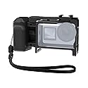 Street Grip Kit for DJI Action 6 with Protective Frame Cage, Plastic Camera Grip Handle Holder with Shutter Button, Quick Release, Cold Shoe, Wrist